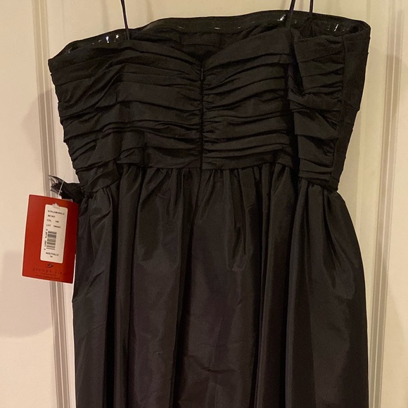 NWT Taffeta high low black strapless dress 14 - Picture 8 of 8
